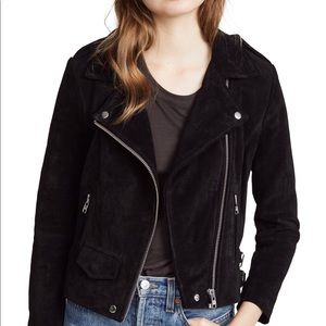 OAK NYC Black Suede Motorcycle Jacket Size L